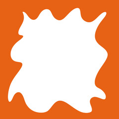 Orange Frame Hollow Background