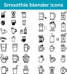 smoothie blender icon kitchen appliance vector fruit drink mixer healthy beverage