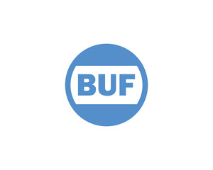 BUF logo design vector template. BUF