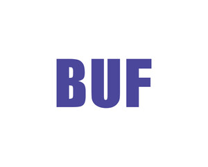 BUF logo design vector template. BUF