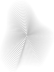 Circle dynamic line halftone fluid shape for tech, icon, symbol