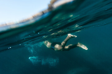 man swimming