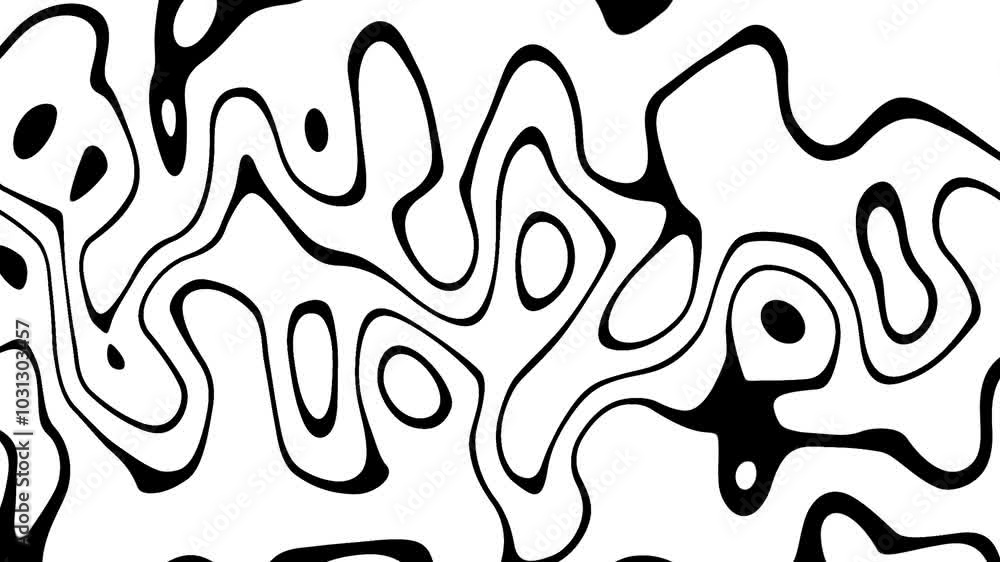 Poster trendy dynamic liquid fluid metal texture abstract seamless loop background. trendy dynamic green li