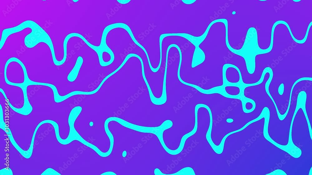 Poster trendy dynamic liquid fluid metal texture abstract seamless loop background. trendy dynamic green li
