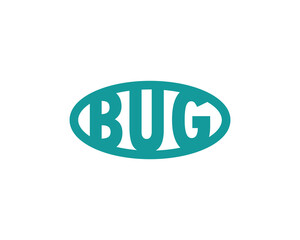 BUG Logo design vector template. BUG