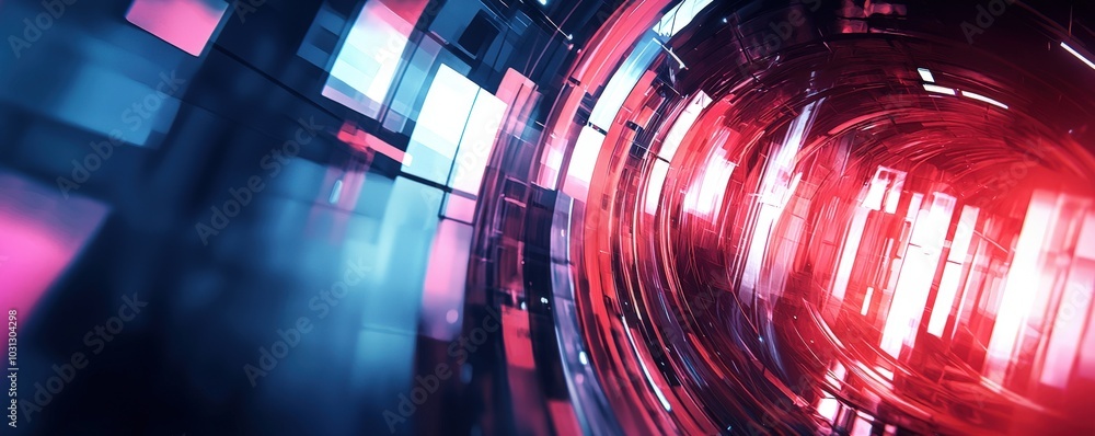 Poster abstract colorful swirl of light and patterns