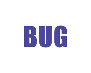 BUG Logo design vector template. BUG