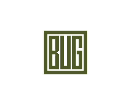 BUG Logo design vector template. BUG