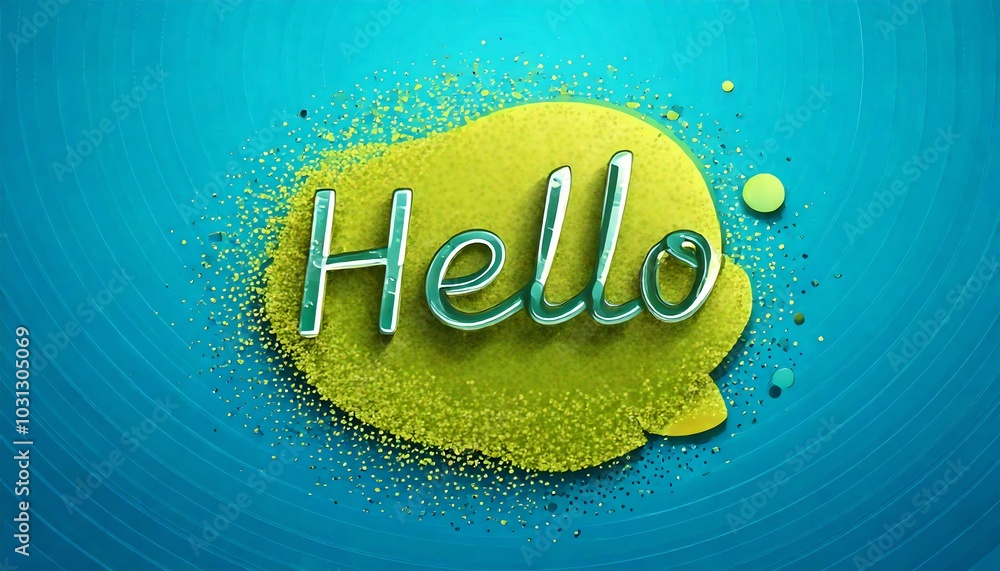 Poster a colorful graphic featuring the word 