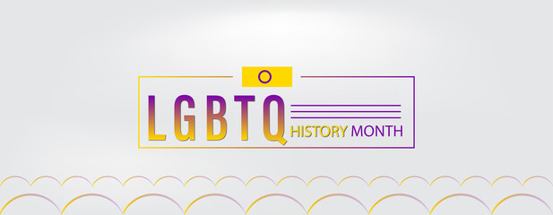 An elegant logo for LGBTQ History Month, showcasing a beautiful design with colorful elements representing diversity and inclusion