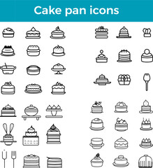 cake pan icon baking tool vector round pan non-stick bakeware oven-safe tray