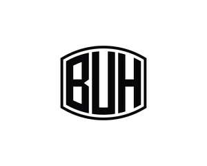 BUH logo design vector template. BUH