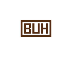 BUH logo design vector template. BUH