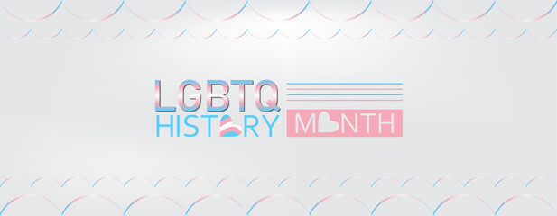 An elegant logo for LGBTQ History Month, showcasing a beautiful design with colorful elements representing diversity and inclusion