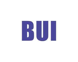 BUI logo design vector template. BUI