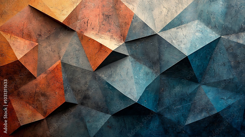 Aufkleber abstract geometric patterns with bold lines and colors