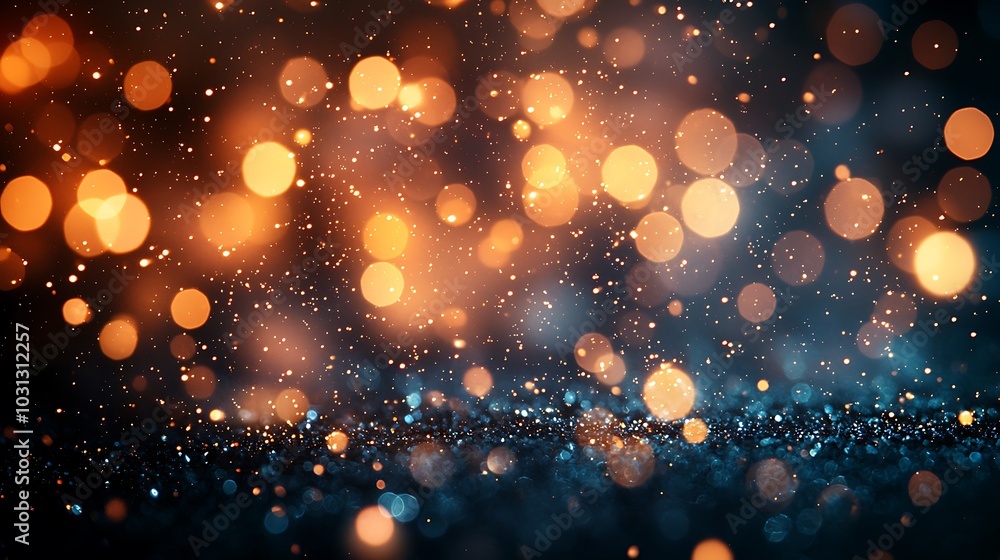 Poster abstract bokeh background with soft glow effects