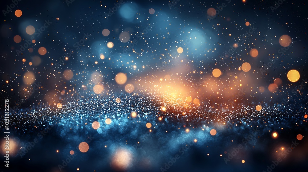 Poster abstract bokeh background with light and color effects
