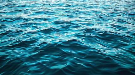 Calm and Serene Ocean Waves Under Bright Sunlight