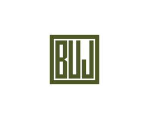 BUJ logo design vector template. BUJ