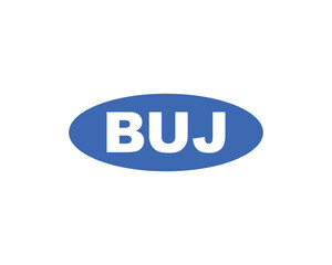 BUJ logo design vector template. BUJ