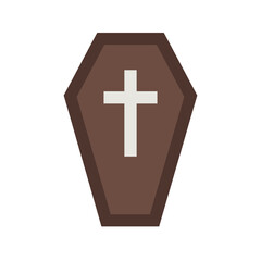 Obraz premium Dead Coffin, Halloween, horror and Scary Flat Icon
