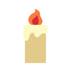 candle, Halloween, horror and Scary Flat Icon