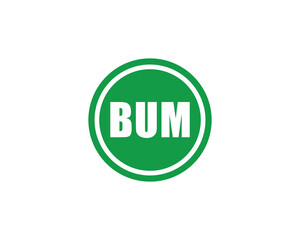 BUM Logo design vector template. BUM