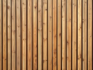 Fototapeta premium textured wooden wall made of vertical slats, showcasing natural timber lines, highlighting modern interior design aesthetics for construction and decoration in a warm, inviting context