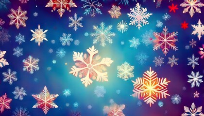 Snowflakes backgrounds nature celebration