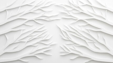 Obraz premium Abstract white branches design on a clean, isolated background.