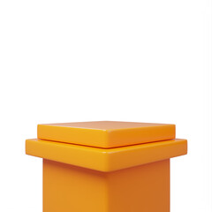 Orange podium pedestal podium for product display