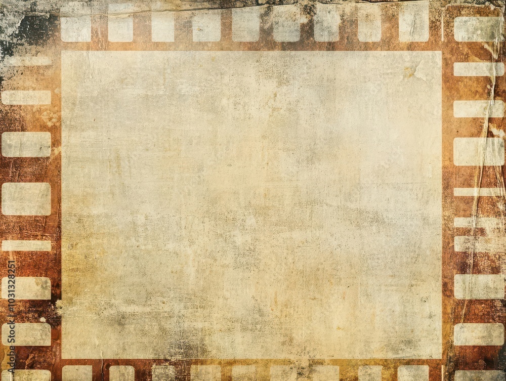 Poster vintage distressed paper canvas with a textured film grain, featuring dust and scratches, creating a