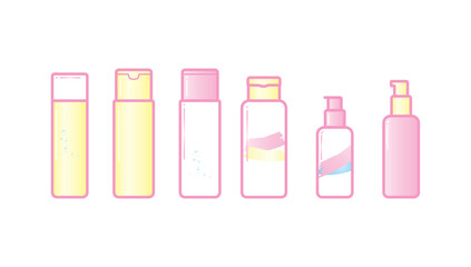 Collection of skincare and bodycare containers