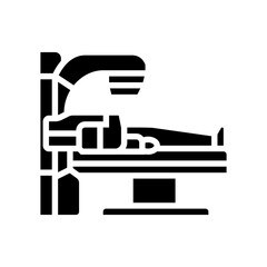 radiation therapy cancer treatment glyph icon vector. radiation therapy cancer treatment sign. isolated symbol illustration