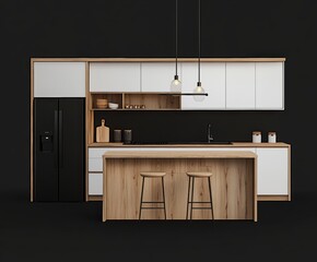 Modern Kitchen Island.