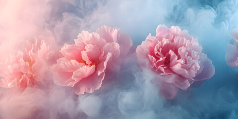 Flowers in the smoke, fairy-like beauty