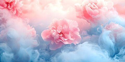 Flowers in the smoke, fairy-like beauty