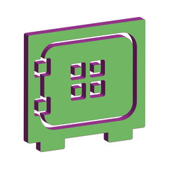 Illustration Vector graphic of safe box icon template