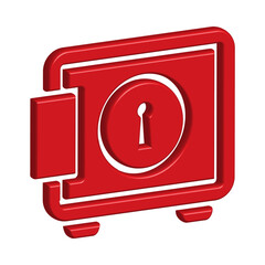 Illustration Vector graphic of safe box icon template