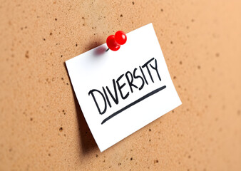 Diversity Concept on Corkboard