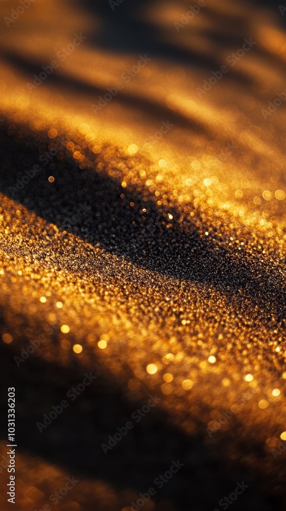 Aufkleber intricate sand patterns, close-up view of fine sand grains displaying unique textures and wind-sculp