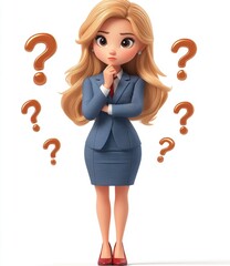 Businesswoman Thinking.