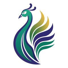 Peacock vector logo design 7