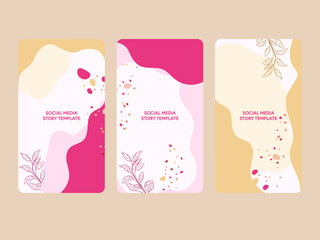 Memphis Style Social Media Template Design