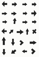 Modern Black Arrow Icons Collection: Stylish Directional Symbols Perfect for Any Design Project
