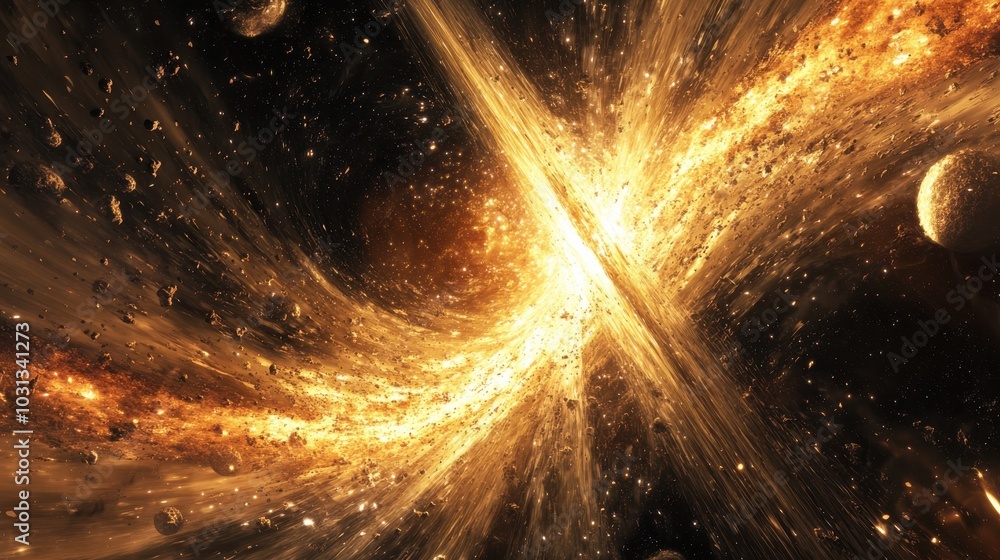 Aufkleber a vivid cosmic rift opens in the fabric of space, revealing a breathtaking view into a parallel univ