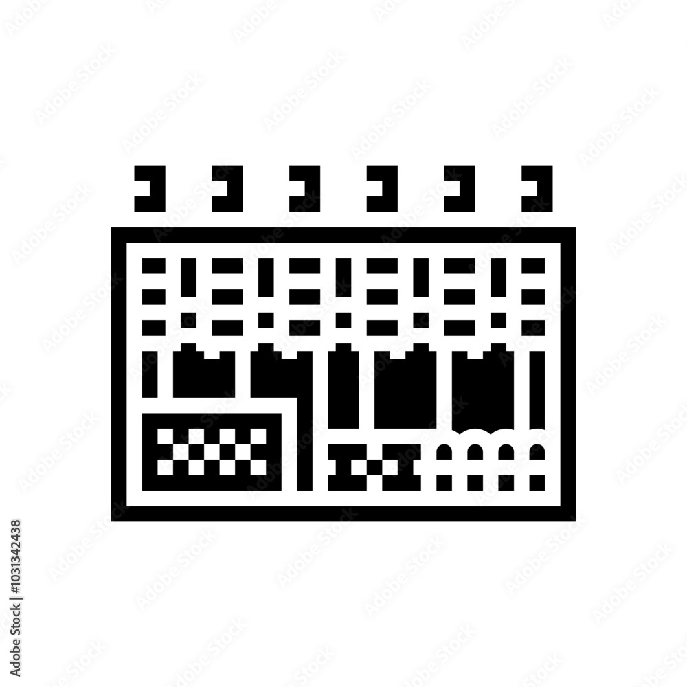 Aufkleber rig setup cryptocurrency mining glyph icon vector. rig setup cryptocurrency mining sign. isolated sy