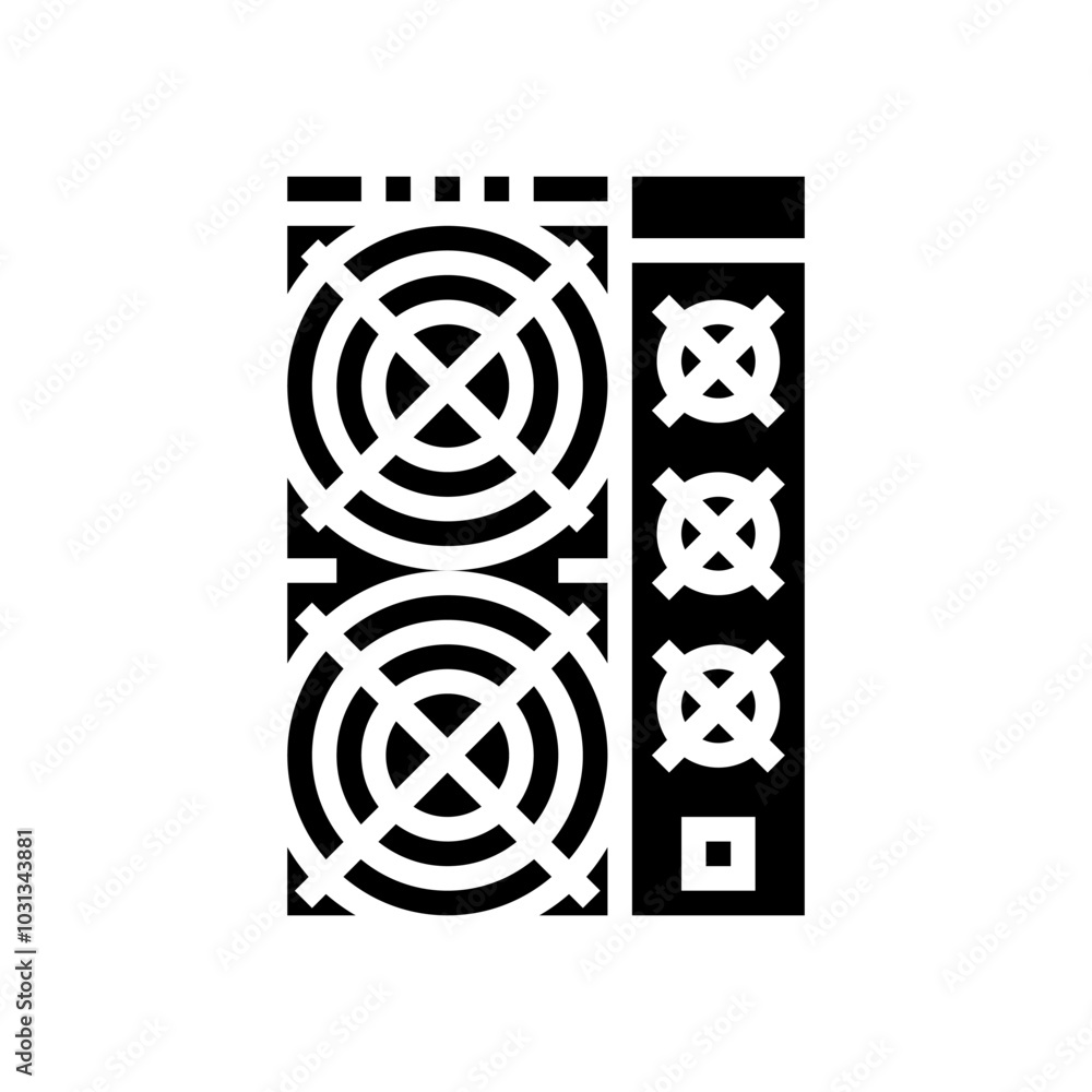 Aufkleber asic miner cryptocurrency mining glyph icon vector. asic miner cryptocurrency mining sign. isolated 
