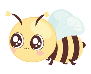 flying cute little bee